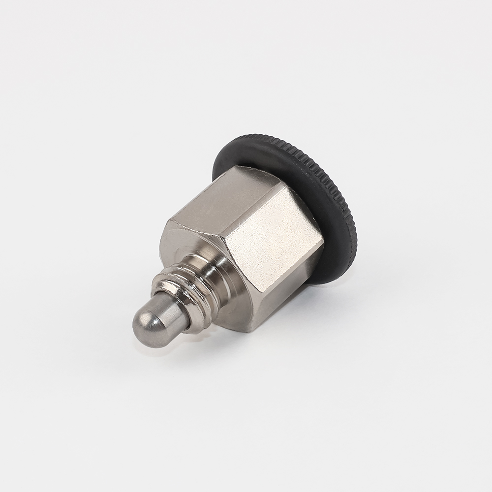 VCN213 复位型旋钮柱塞 - 碳钢镀镍