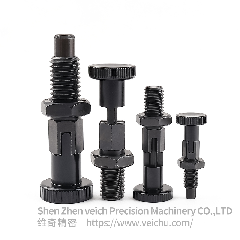 VCN217-CPK 自锁型旋钮柱塞 - 铝合金把手