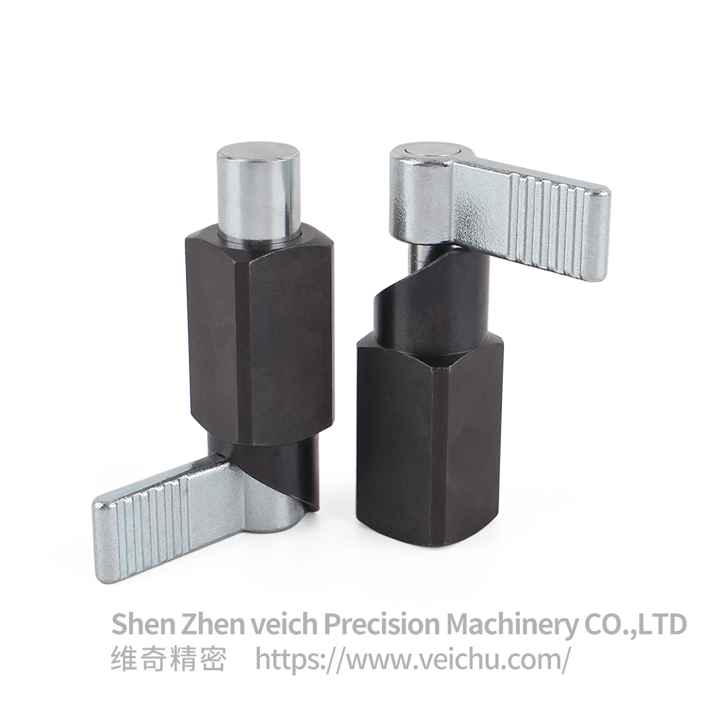 VCN256-AK 碳钢 镀锌手柄 L 型手柄弹簧闩 焊接式弹簧分度销