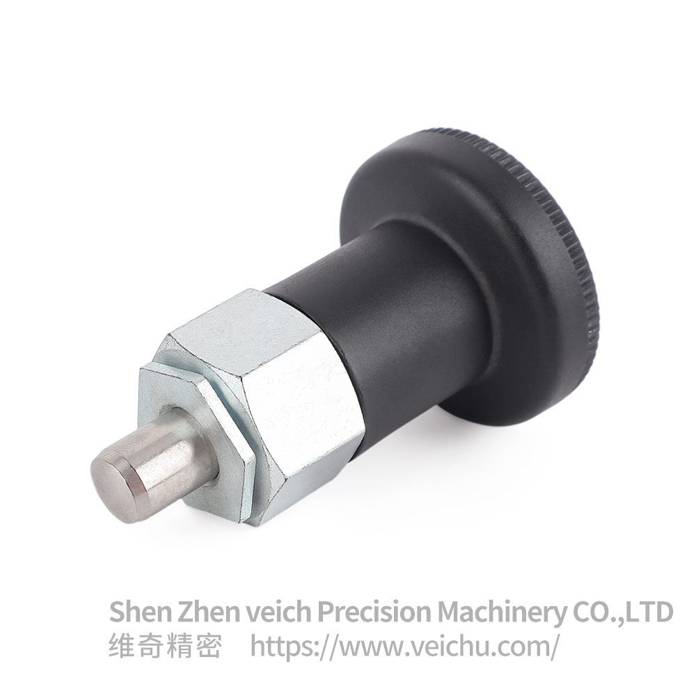 VCN255-B 碳钢-镀锌，复位型六角分度销， 弹簧定位销