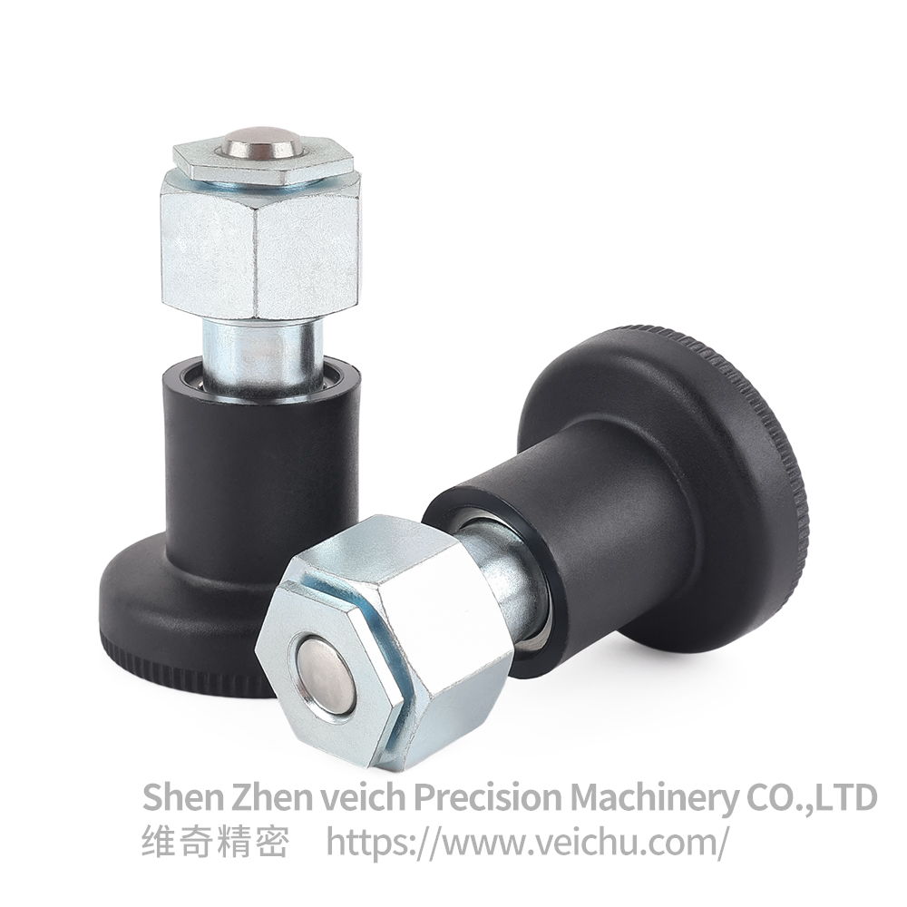 VCN255-C 碳钢-镀锌，自锁型旋钮六角分度销，伸缩弹簧柱塞